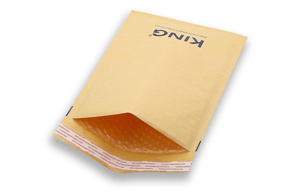 Light weight kraft bubble envelope